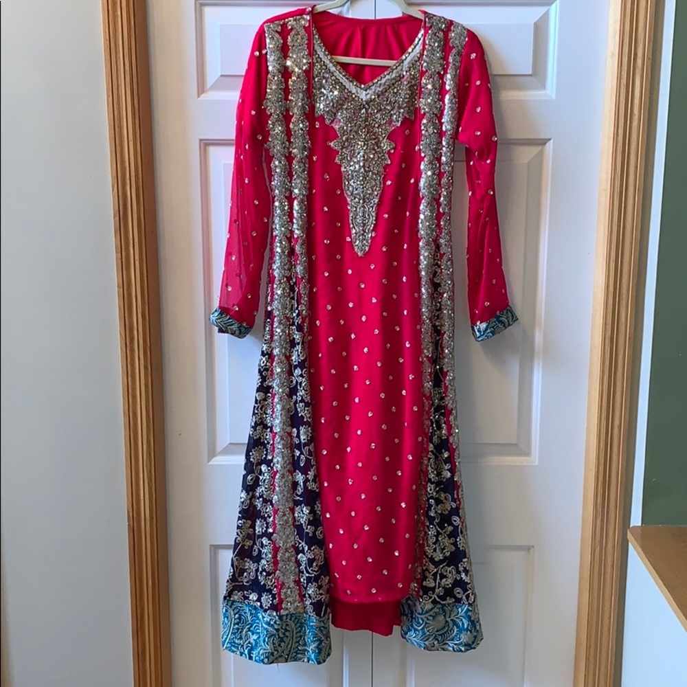 Three Piece Indian Party Wear Gown